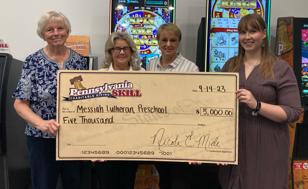 Messiah Lutheran Preschool received a $5,000 donation from Pennsylvania Skill Charitable Giving.