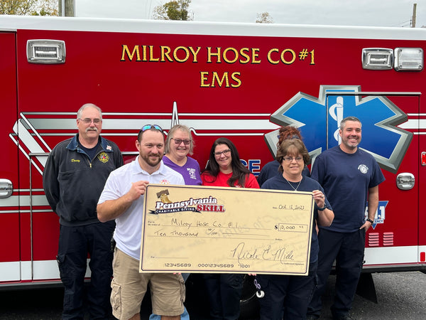 The Milroy Hose Company No. 1 received a $10,000 donation from Pennsylvania Skill Charitable Giving.