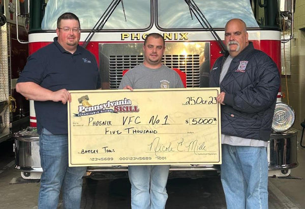 The Phoenix Volunteer Fire Company No. 1 received a $5,000 donation from Pennsylvania Skill Charitable Giving.