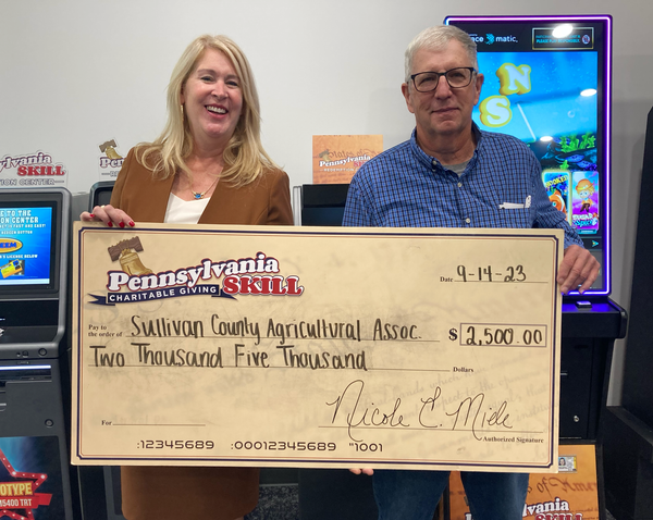 The Sullivan County Agricultural Association, of Forksville, received a $2,500 donation from Pennsylvania Skill Charitable Giving.