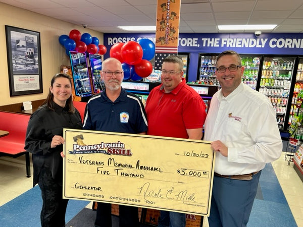 The Veterans Memorial Ambulance Service, of Northern Cambria, received a $5,000 donation from Pennsylvania Skill Charitable Giving.