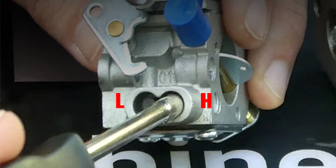 The pilot screw on hipa carburetor for small engines