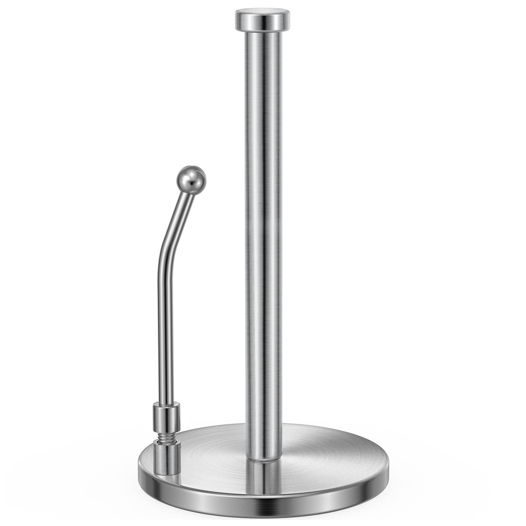 Paper Towel Holder Countertop, Paper Towel Stand With Ratchet System For Kitchen  Bathroom, One-handed Tear Paper Stainless Steel Paper Towel Holder Wi