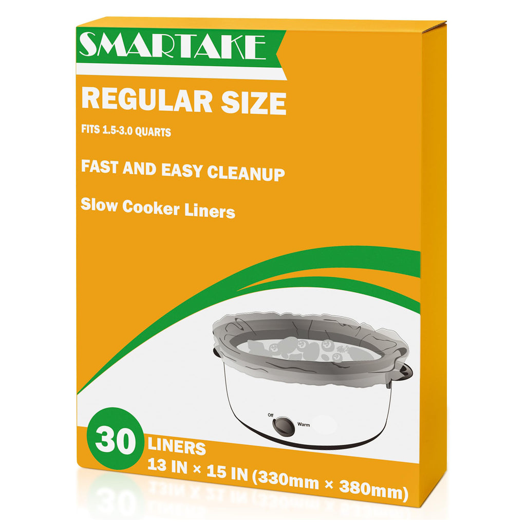 SMARTAKE Slow Cooker Liners, 13 × 21 Inches Disposable Cooking