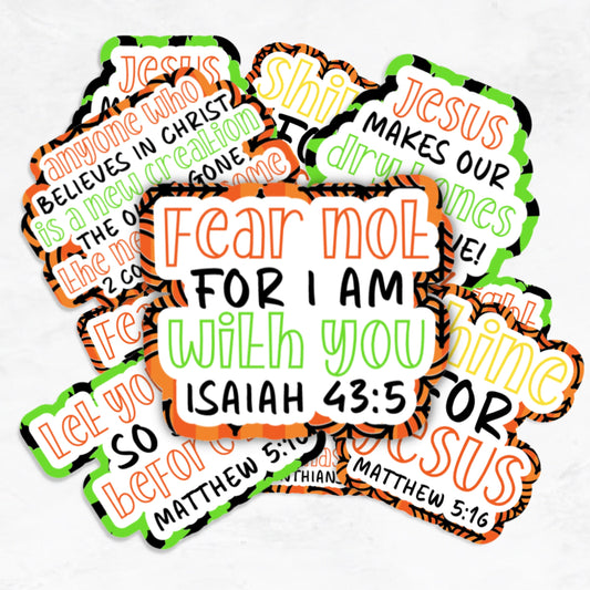 Psalm Bible Verse Christian Sticker Pack – Momma Bears Gifts