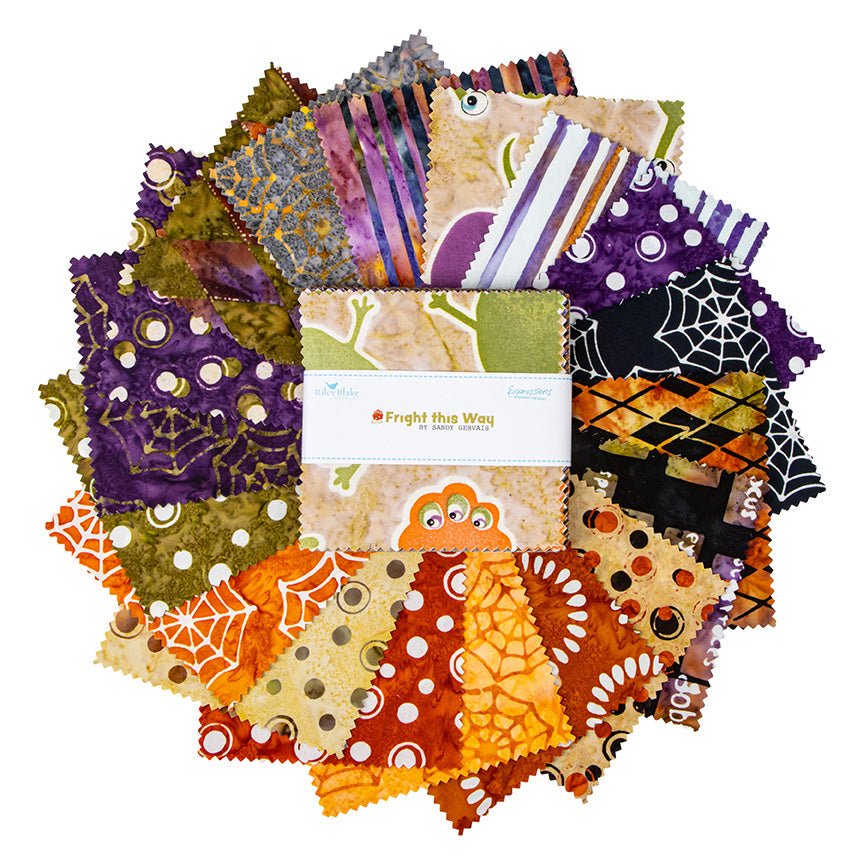 Expressions Batiks Fright This Way Quilt Fabric 5" Stacker 5-23340-42