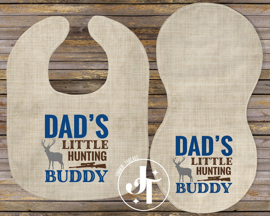 Fishing with Grandpa - Fun fishing baby bib and burp cloth