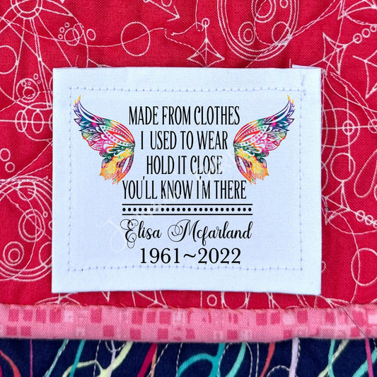 When a cardinal appears in your yard, it's a visitor from Heaven. Custom  memory quilt labels