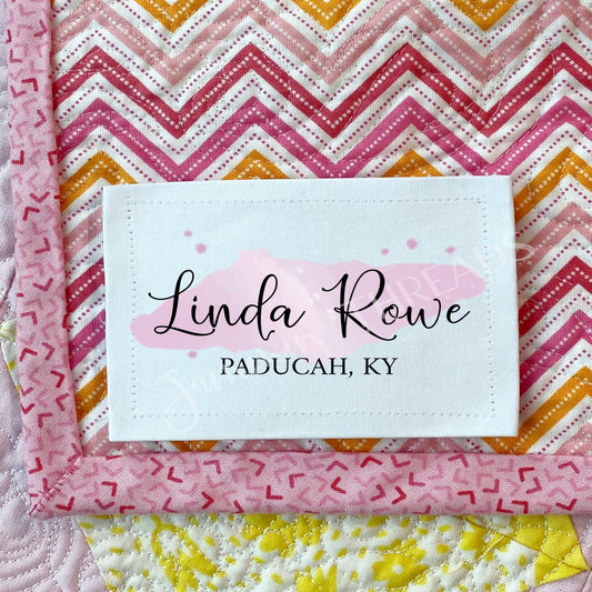 Quilt Care Quilt Labels. Personalized labels with quilt laundering