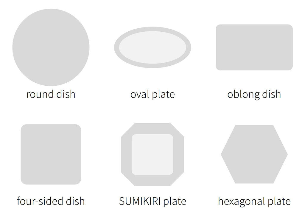 和食器、お皿の形、お皿の種類