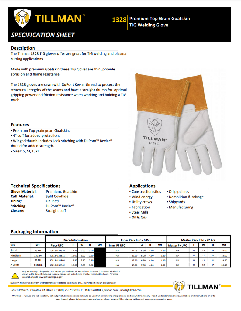 1328 Tillman Specifications Sheet