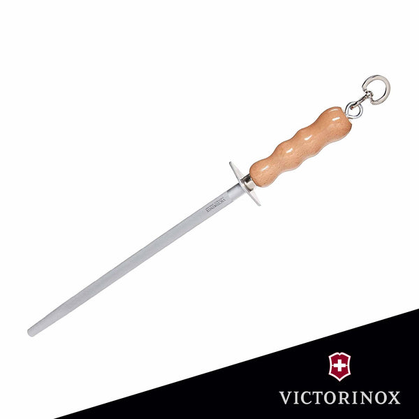 Victorinox 12 inch Round Steel - Helical Cut - Light Wood Handle