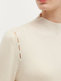 Machine Washable Wool Beaded Women Knit Top