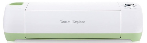 A 2012 Cricut Explore One machine, a cutting and printing device. The machine is predominantly white with hints of green and gray, showcasing a modern and stylish design. The Cricut logo is displayed on the front, along with a control panel and an LCD screen. The machine is connected to a computer or mobile device wirelessly via Bluetooth for convenient design and cutting. It offers versatility and ease of use, making it accessible to crafters of all levels.