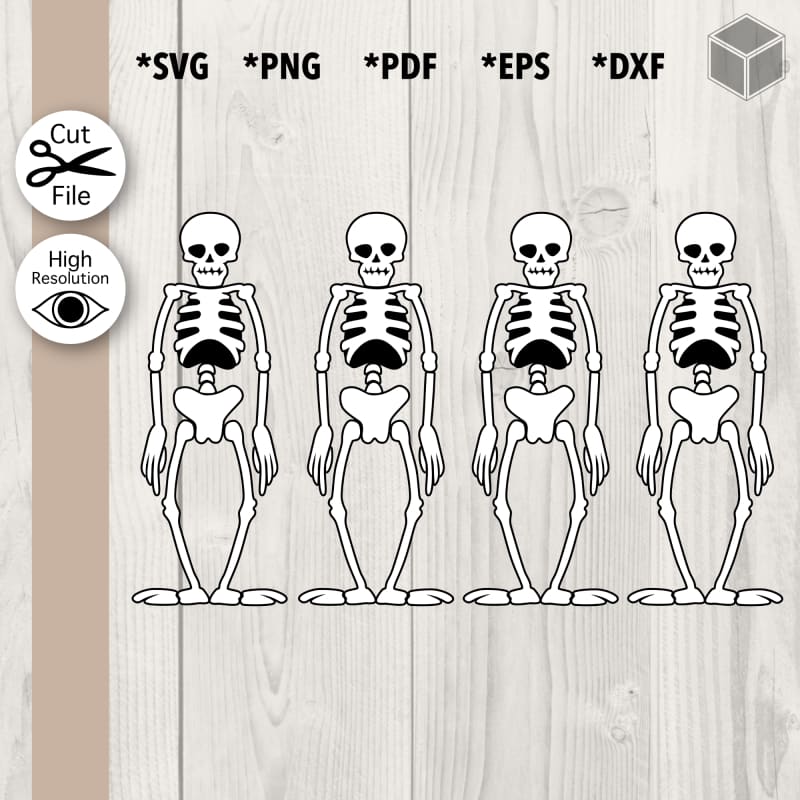 Dancing Skeletons Pack of 2 SVG Files