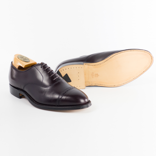 Oxford dark brown box calf