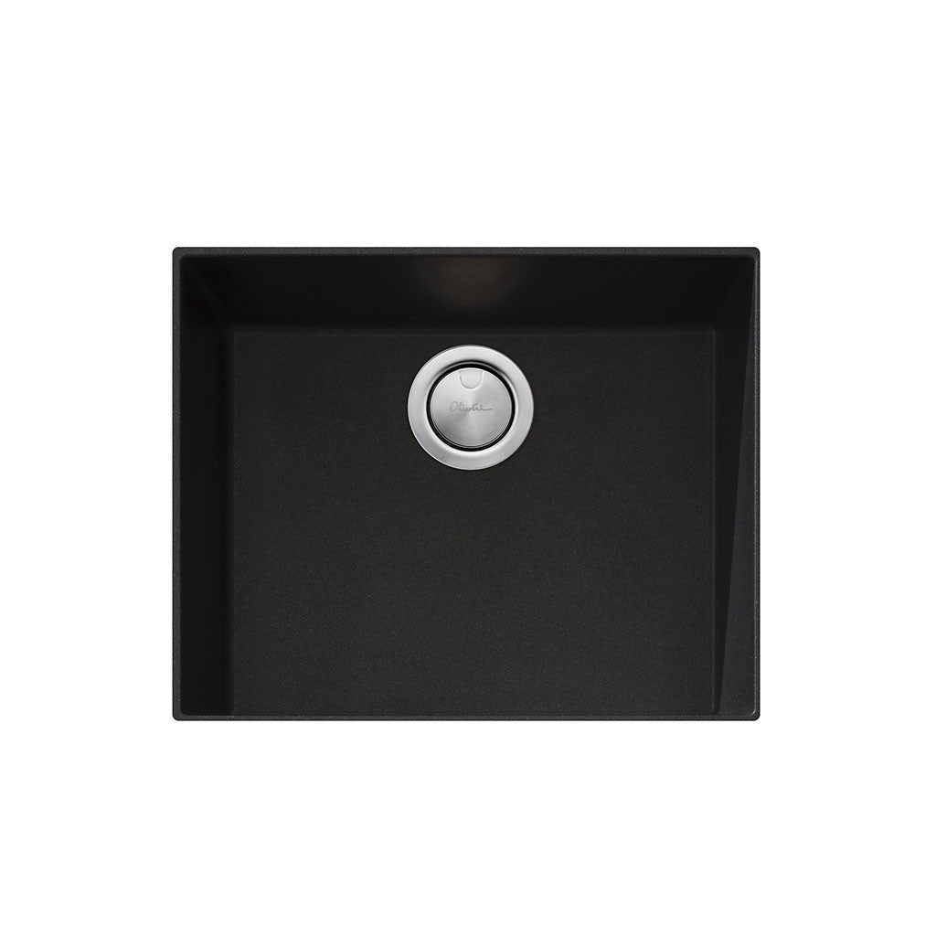 Santorini Black Large Bowl Undermount Sink