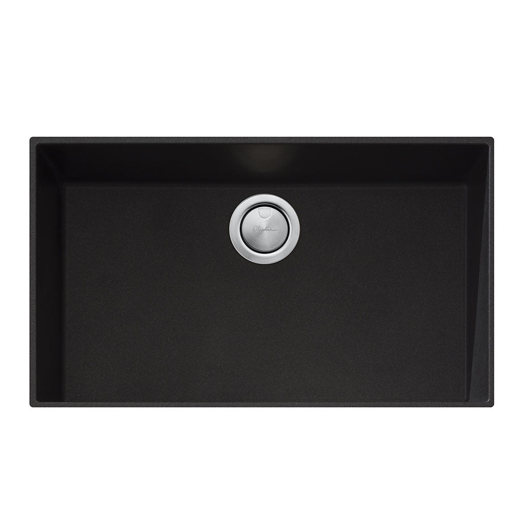 Santorini Black Mega Bowl Undermount Sink