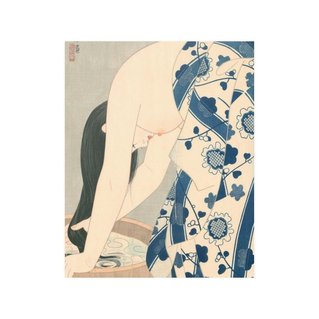 Washing The Hair Ito Shinsui Ukiyo-e Print Poster