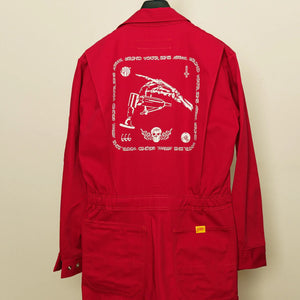 Grind Your Sins Away Long Sleeve Red Coveralls - Lofficinadileroy - Red Kap Coverall