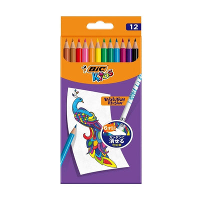 Pre-Order) BIC Big kids Wax Crayon 12 colors BKPNCRY12E BIC – CHL-STORE