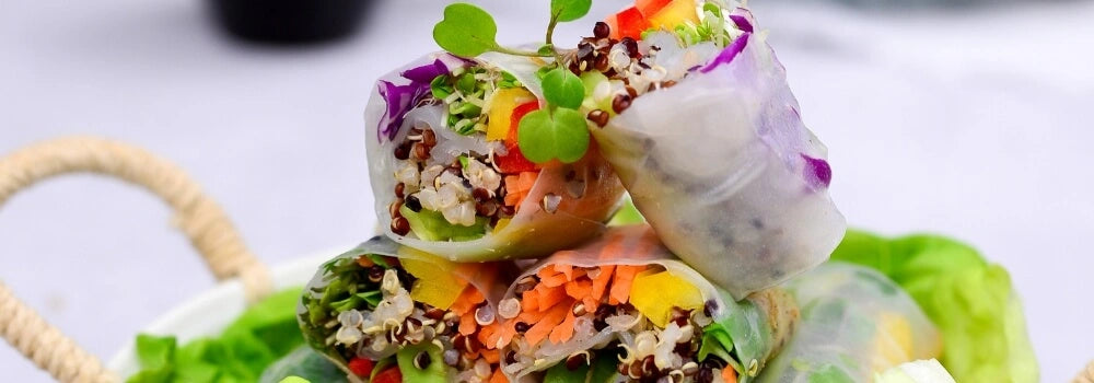 Spring Rolls with ingarden Microgreens.