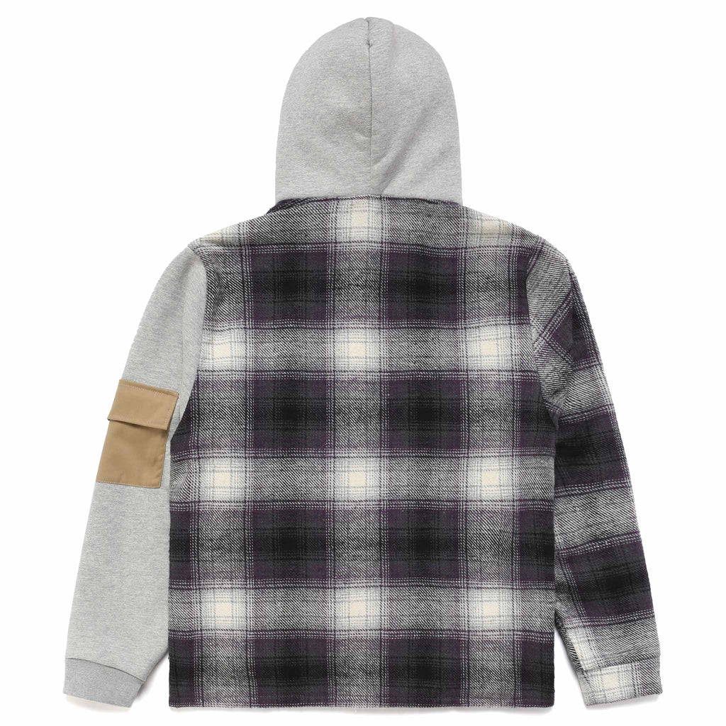 plaid fleece hoodie