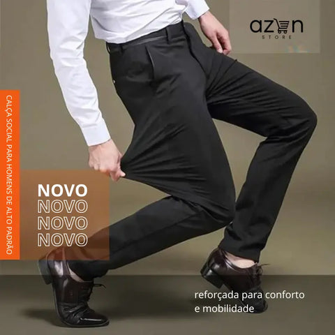 Calça Social Masculina Alfaiataria Impermeável com Elastano MisterJohn - Azen Store