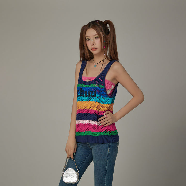 CHUU Angel Graffiti Logo Gradient Long-Sleeves Top