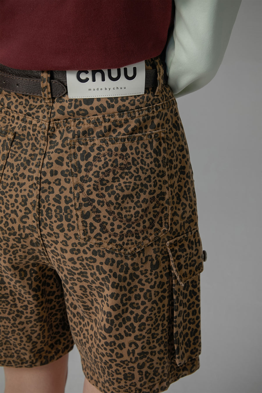 CHUU Leopard Pocket Denim Shorts | US delivery | CHUU