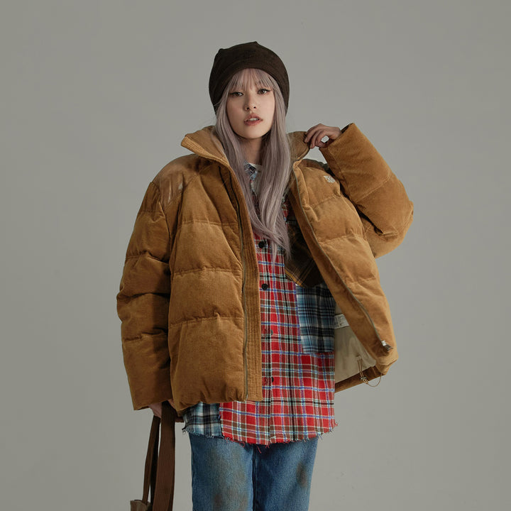 CHUU Gradient Big Collar Loose Fit Padding Jacket