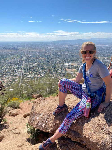 Annie Rouse on top of Camelback Mountain