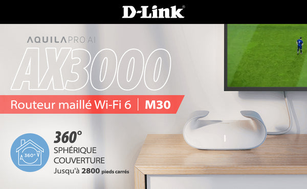 Routeur maillé Wi-Fi 6 D-Link AQUILA PRO AI AX3000 - M30