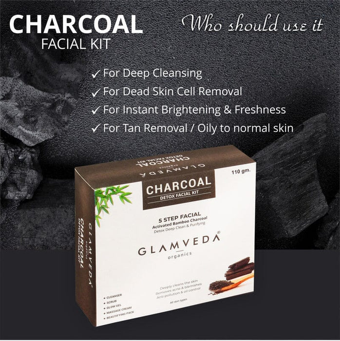 Glamveda Charcoal Detox & Anti Pollution Facial Kit Facial kit Glamveda 