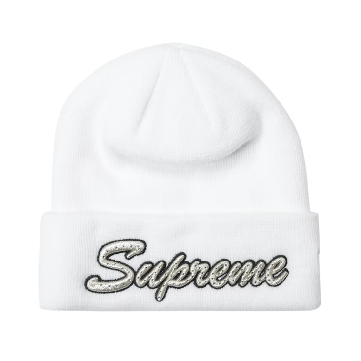 supreme new era script beanie