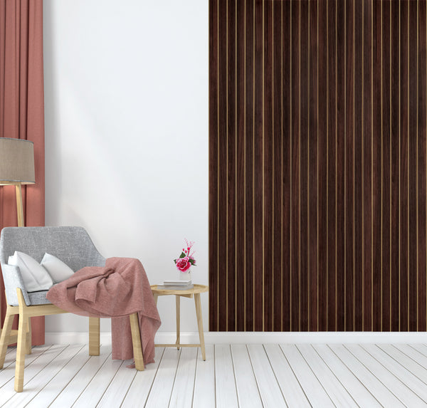 木板条墙，垂直板条，3d 木板条