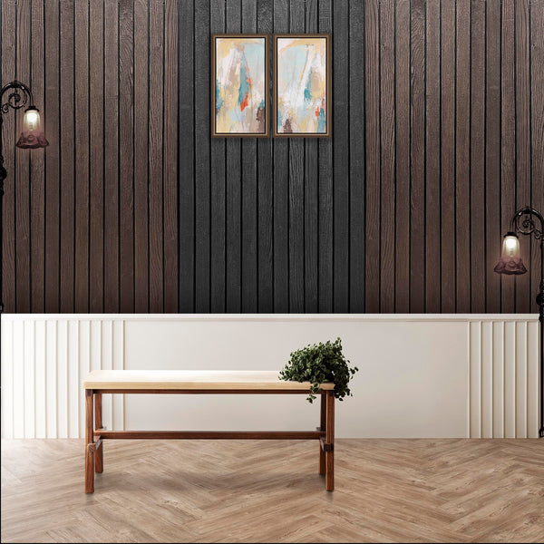 Oak Wooden Wall Slats Narrow Size 3D Wall Panels Wooden -  Portugal