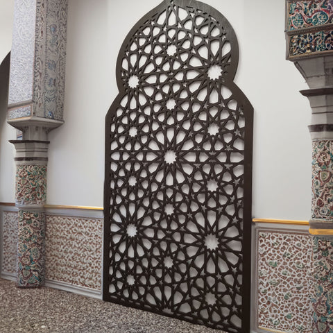 Mihrab, panneaux islamiques, cloison de mosquée, séparateur de mosquée, panneau personnalisé, diviseur de pièce, diviseurs de pièce, craftivaart, panneau Arc, diviseur islamique, conception islamique, diviseur Masjid, panneau de mosquée, diviseur de pièce islamique, conception de diviseur d'arc, panneau d'arc, yooga, méditation