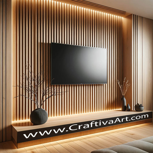 2024 wood slat walls, Install wood slat accent wall DIY, Wall design w –  CraftivaArt