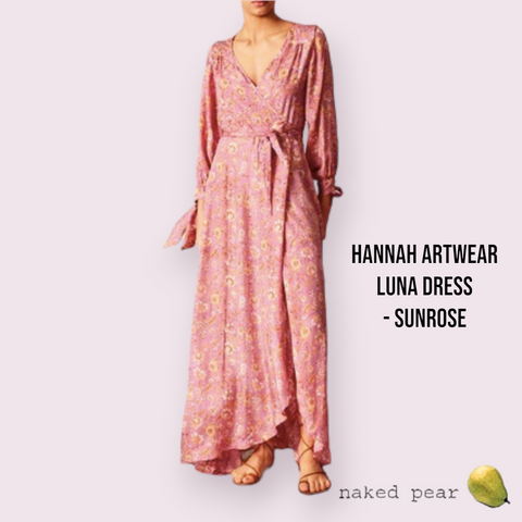 HANNAH Artwear wrap silk dress