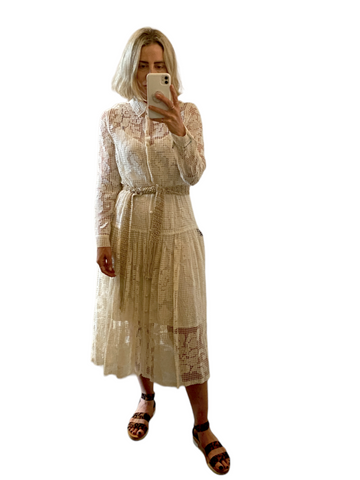 Zimmermann Estelle Crocheted Midi Dress