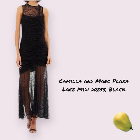 Camilla and Marc Plaza Lace Midi mini midi dress black lace