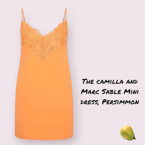 Camilla and Marc Sable Mini dress lace perssimon orange