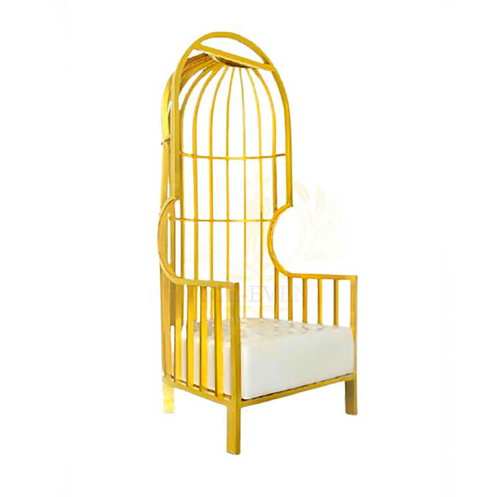 gold birdcage chair