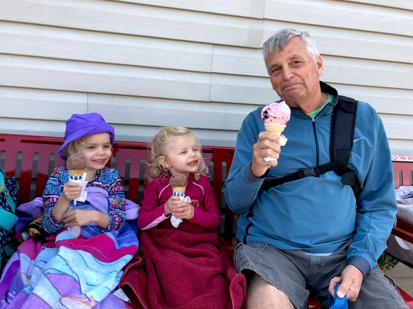 You don't need to overthink gifts or special moments with you grandkids.  Ice cream is always a crowd pleasing treat!