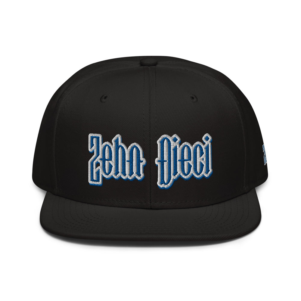 black and royal blue snapback