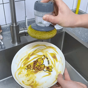 Soap Dispensing Dishwashing Scrubber – KlickMart