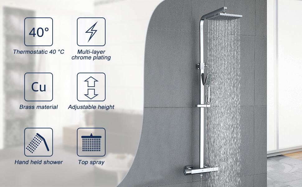 Thermostatic 40℃ Mixer Shower