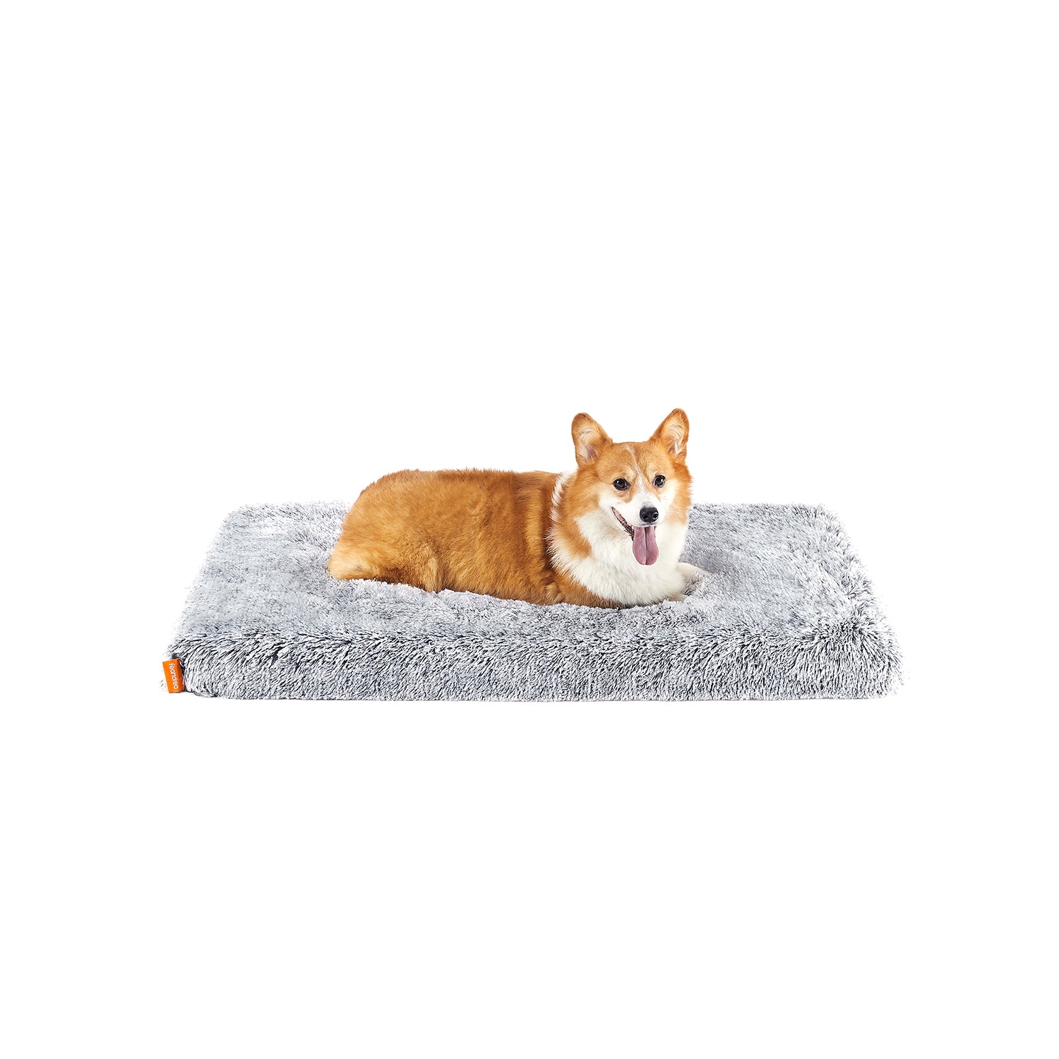 Hundebett mit Noppenschaumstoff gepolstert, Ombré-Grau / L 95.00 x B 60.00 x H 8.00 cm