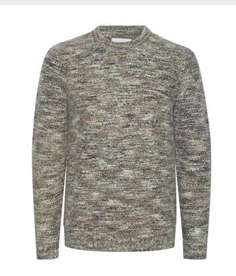 Etruscan Quarter Zip Wool Blend Sweater in Grey, 'Legend